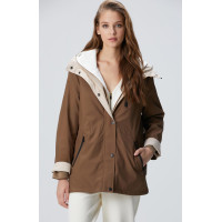 Network Kadın Haki Çift Taraflı Mont Network Kadın Haki Çift Taraflı Mont