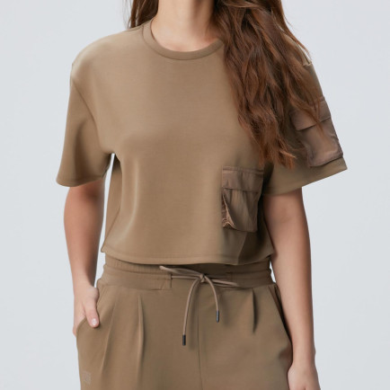 Network Kadın Haki Modal Karışımlı T-shirt Network Kadın Haki Modal Karışımlı T-shirt