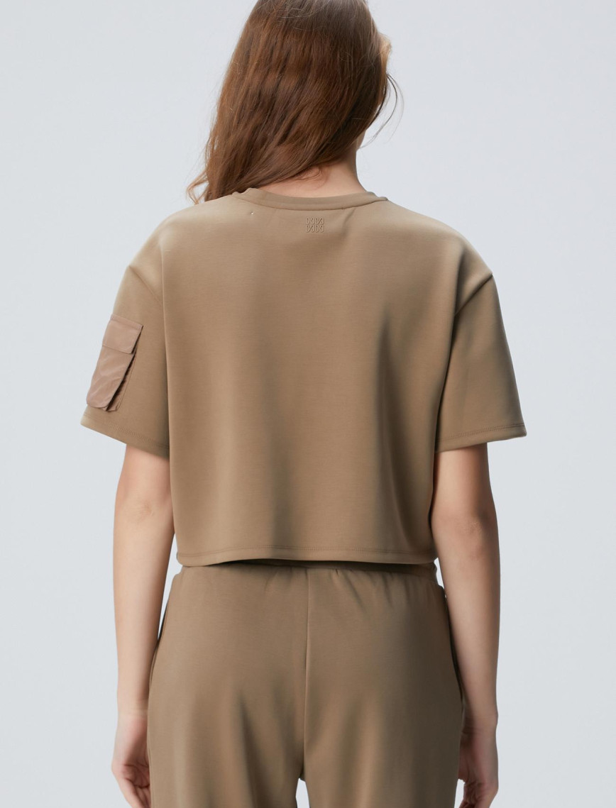 Network Kadın Haki Modal Karışımlı T-shirt Network Kadın Haki Modal Karışımlı T-shirt