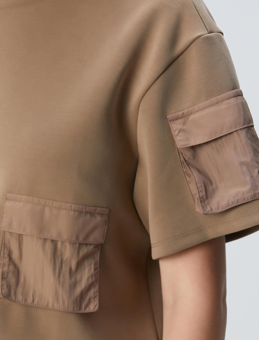 Network Kadın Haki Modal Karışımlı T-shirt Network Kadın Haki Modal Karışımlı T-shirt