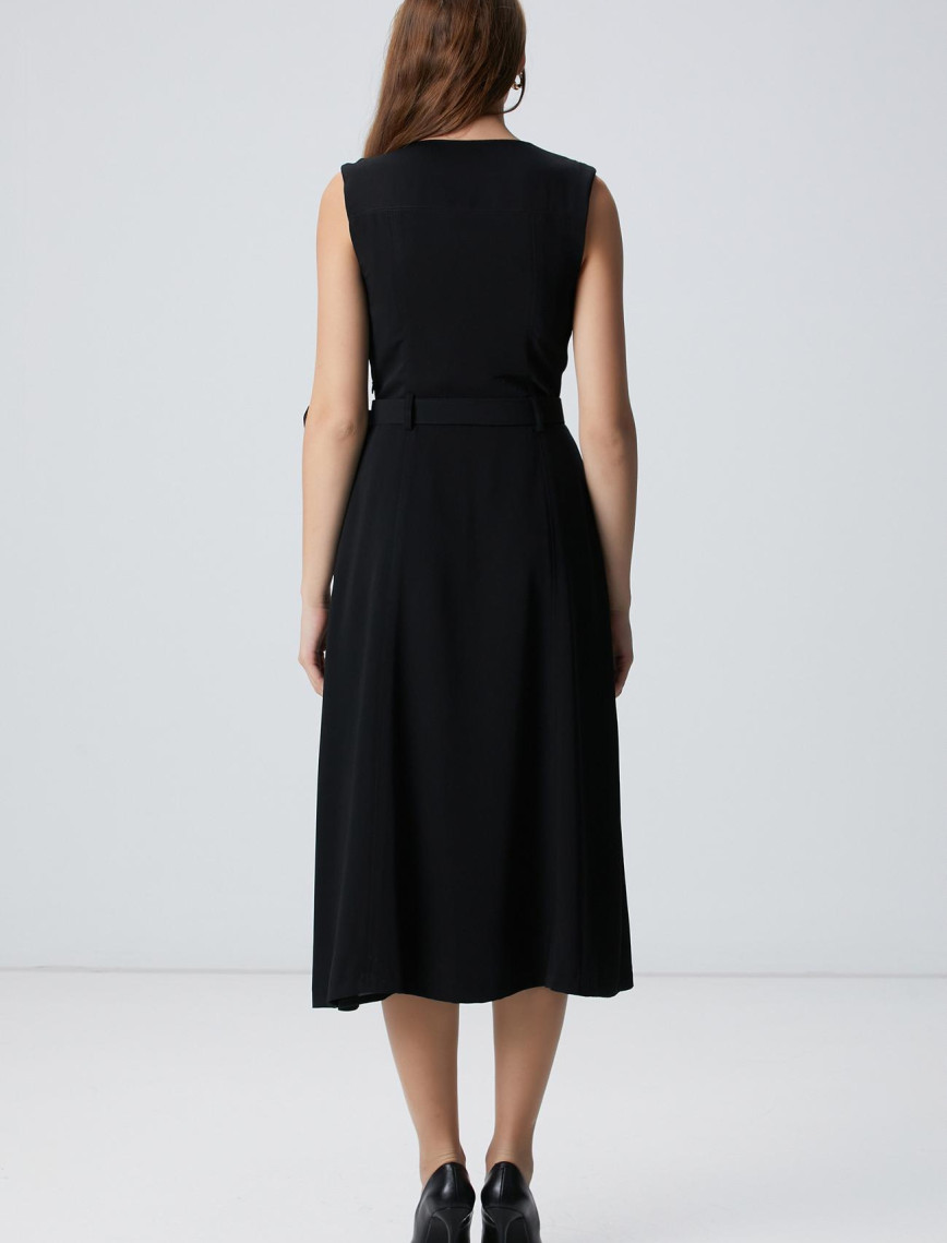 Network Kadın Siyah Midi Elbise Network Kadın Siyah Midi Elbise