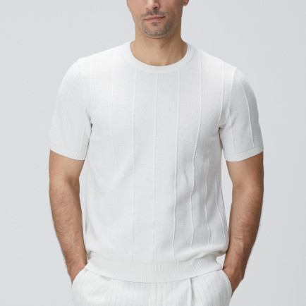 Network Erkek Beyaz Jakarlı Triko Kazak Network Erkek Beyaz Jakarlı Triko Kazak