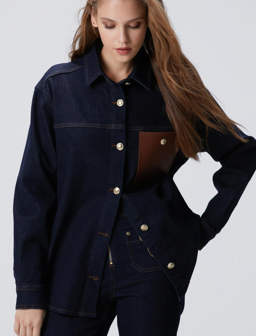 Network Kadın Mavi Denim Gömlek Network Kadın Mavi Denim Gömlek