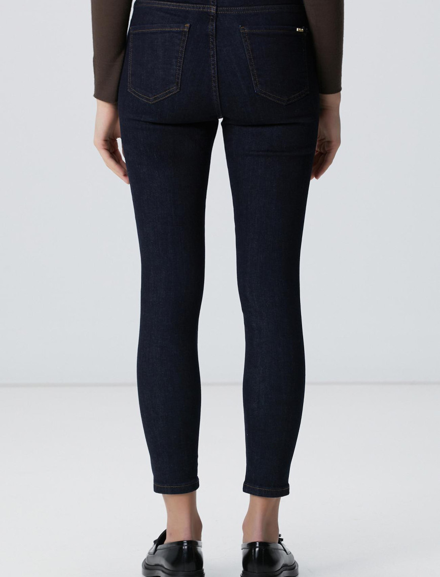 Network Kadın Lacivert Skinny Fit Dar Paça Raw Denim Pantolon Network Kadın Lacivert Skinny Fit Dar Paça Raw Denim Pantolon