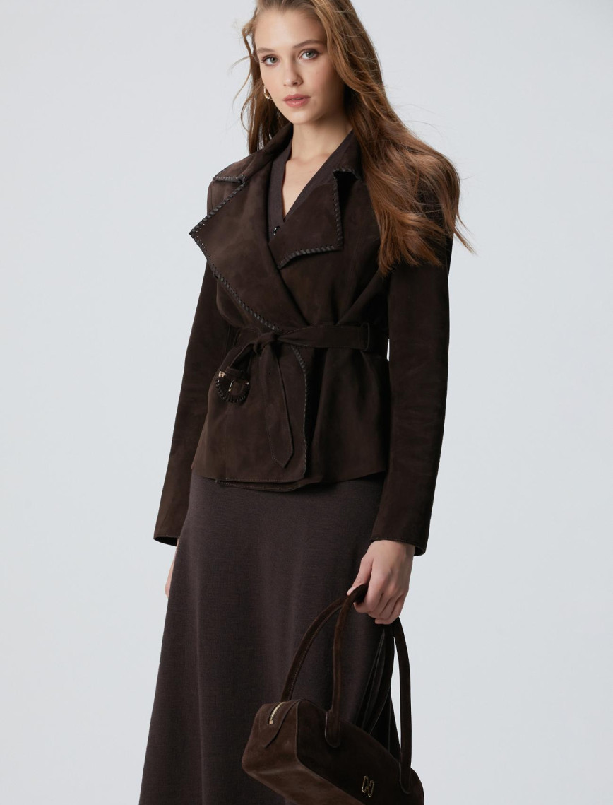 Network Kadın Acı Kahve Deri Ceket Network Kadın Acı Kahve Deri Ceket