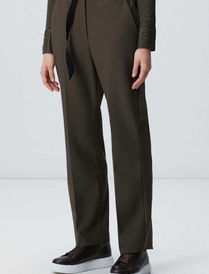 Network Kadın Haki N-Tech Kemer Detaylı Pantolon Network Kadın Haki N-Tech Kemer Detaylı Pantolon