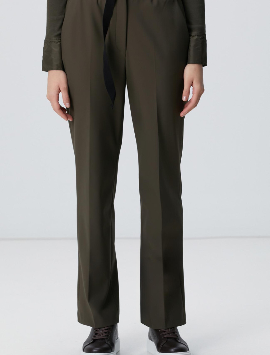 Network Kadın Haki N-Tech Kemer Detaylı Pantolon Network Kadın Haki N-Tech Kemer Detaylı Pantolon