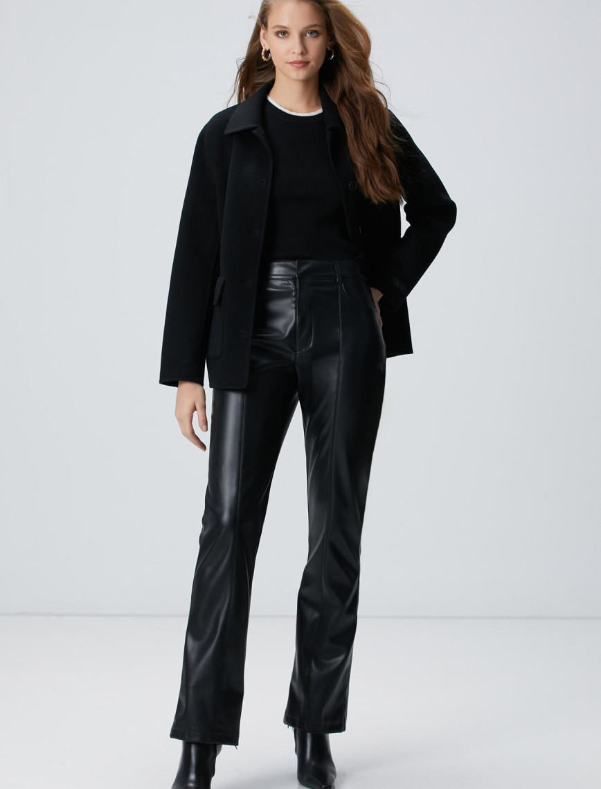 Network Kadın Vizon Deri Pantolon Network Kadın Vizon Deri Pantolon