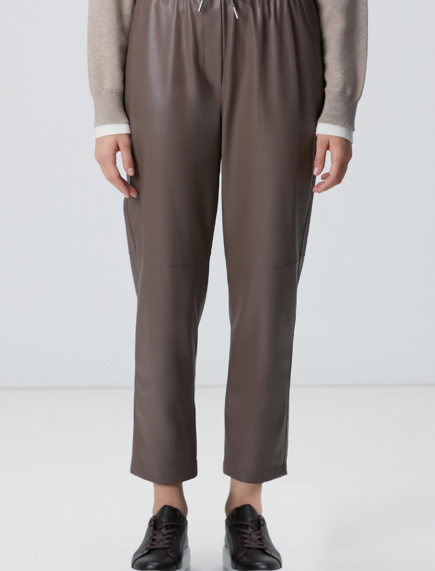 Network Kadın Vizon Vegan Deri Pantolon Network Kadın Vizon Vegan Deri Pantolon