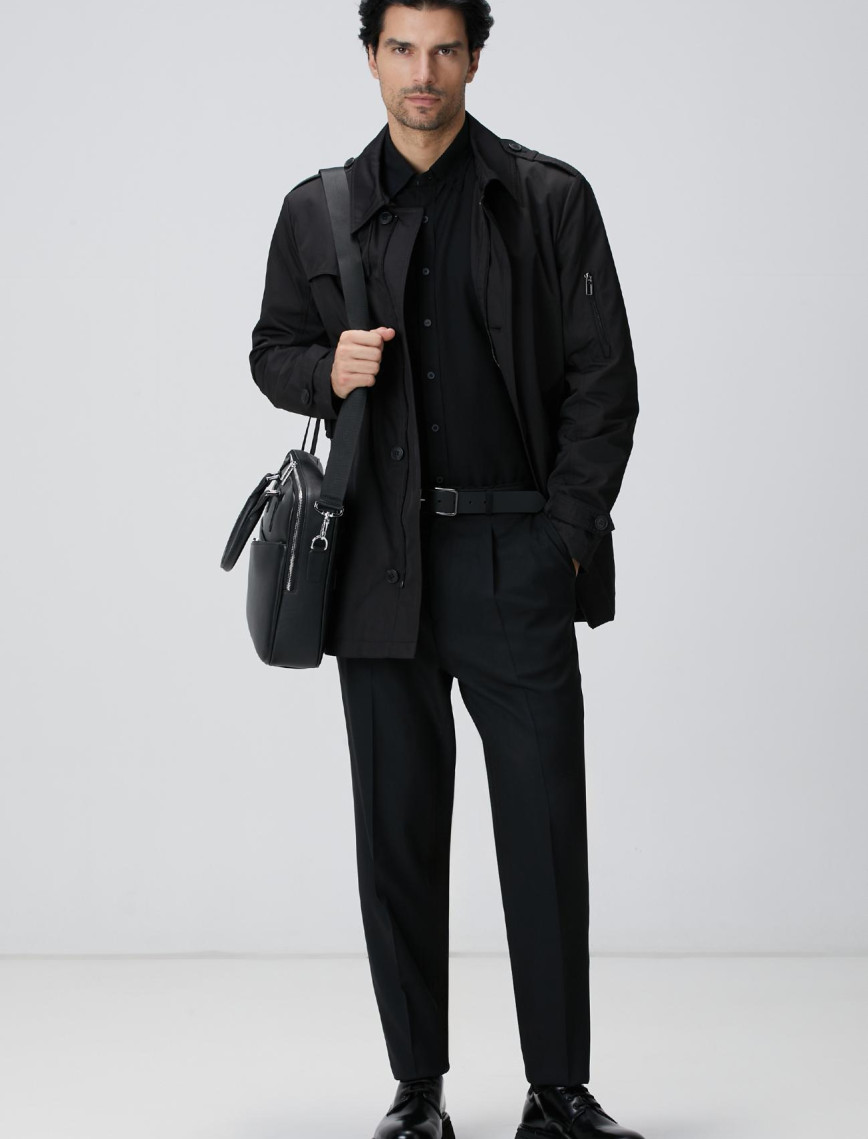 Network Erkek Siyah Jakarlı Comfort Fit Pantolon Network Erkek Siyah Jakarlı Comfort Fit Pantolon