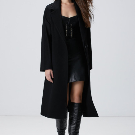 Network Kadın Limited Siyah Kaşmir Manto Network Kadın Limited Siyah Kaşmir Manto