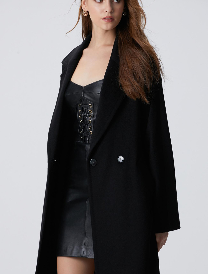 Network Kadın Limited Siyah Kaşmir Manto Network Kadın Limited Siyah Kaşmir Manto