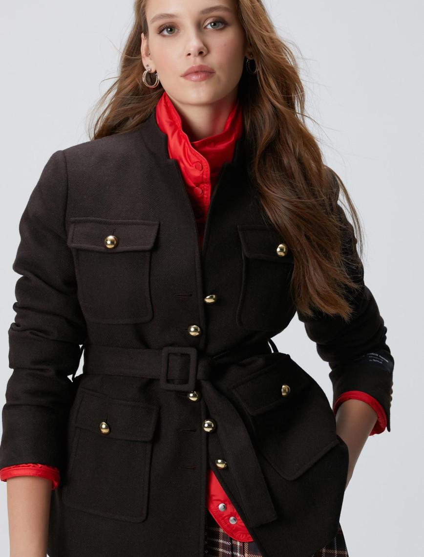 Network Kadın Acı Kahve Yün Karışımlı Ceket Network Kadın Acı Kahve Yün Karışımlı Ceket