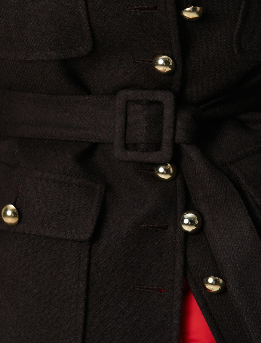 Network Kadın Acı Kahve Yün Karışımlı Ceket Network Kadın Acı Kahve Yün Karışımlı Ceket