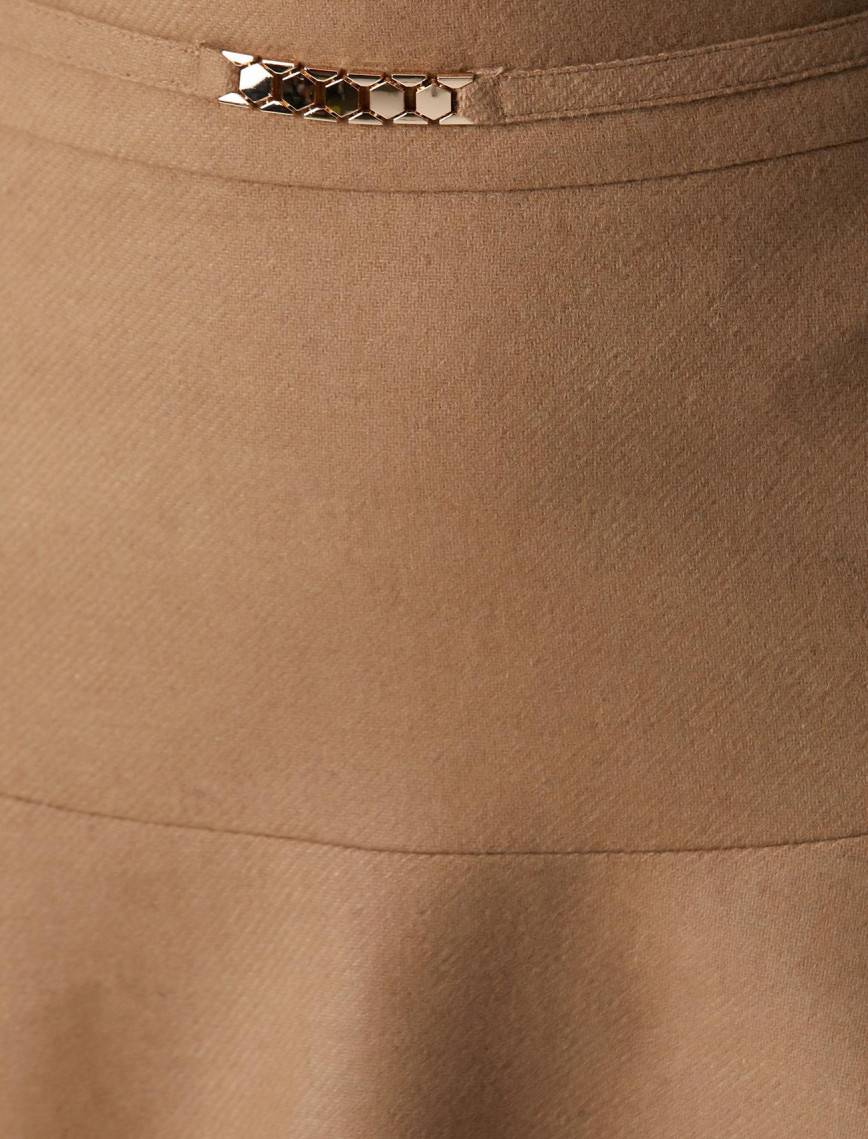 Network Kadın Camel Yün Karışımlı Mini Etek Network Kadın Camel Yün Karışımlı Mini Etek