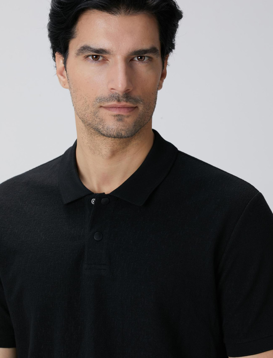 Network Erkek Siyah Polo Yaka T-shirt Network Erkek Siyah Polo Yaka T-shirt