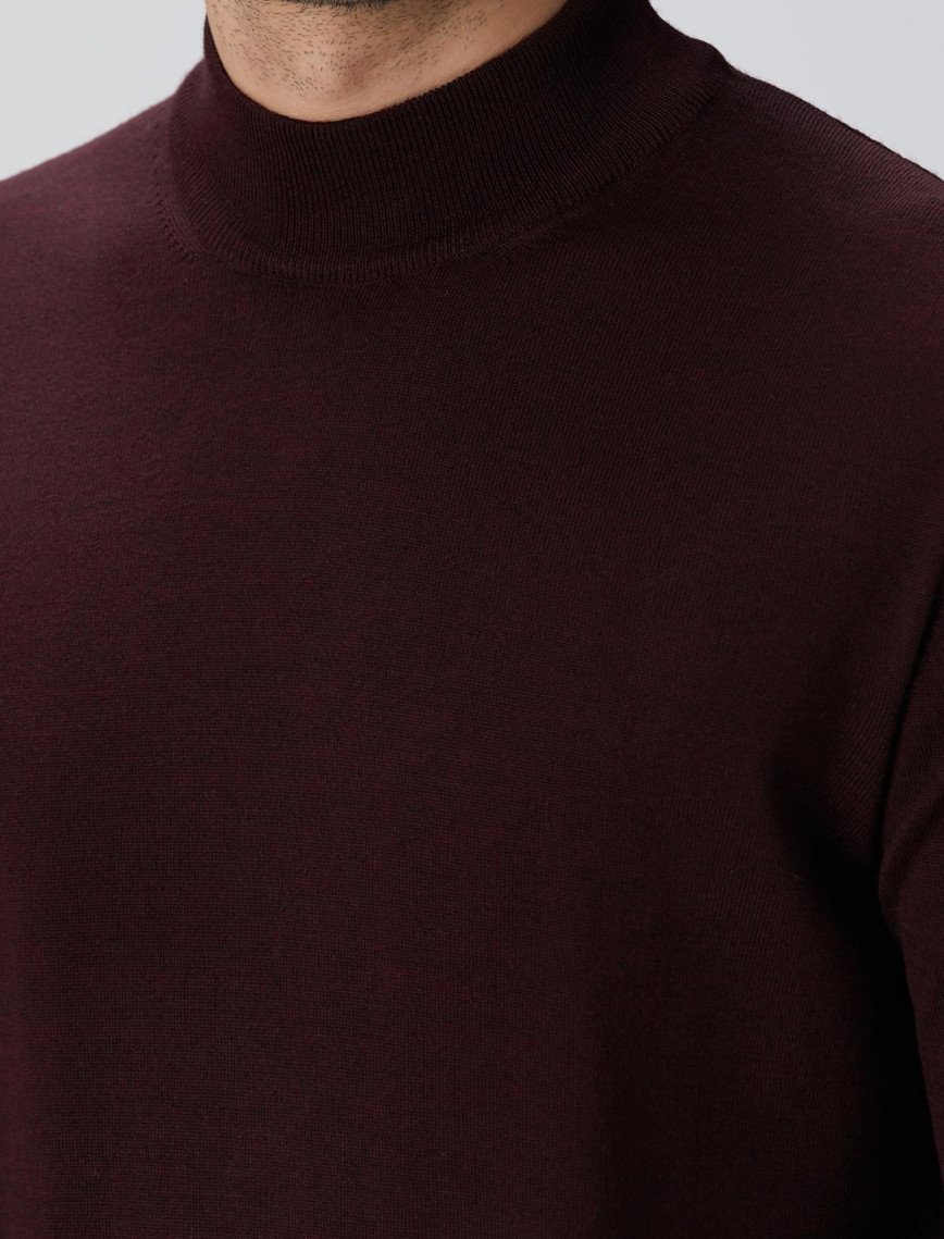 Network Erkek Bordo Yün Karışımlı Kazak Network Erkek Bordo Yün Karışımlı Kazak