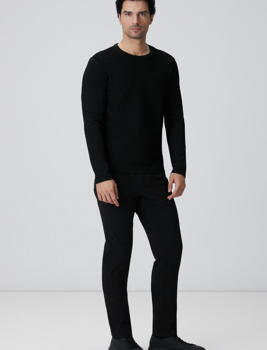 Network Erkek N-Tech Siyah Jakarlı Kazak Network Erkek N-Tech Siyah Jakarlı Kazak