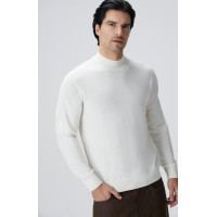 Network Erkek Beyaz Yün Karışımlı Kazak Network Erkek Beyaz Yün Karışımlı Kazak