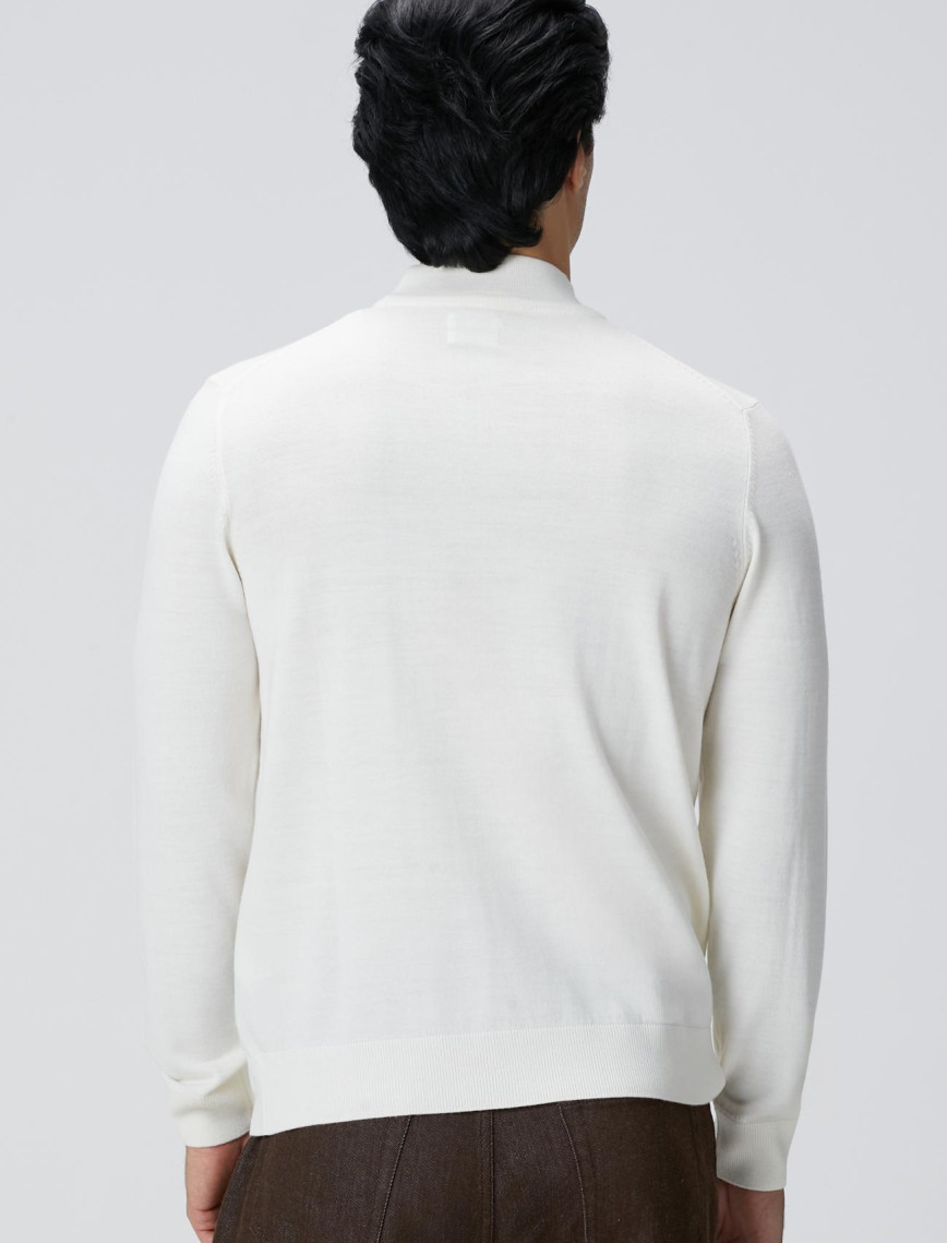 Network Erkek Beyaz Yün Karışımlı Kazak Network Erkek Beyaz Yün Karışımlı Kazak