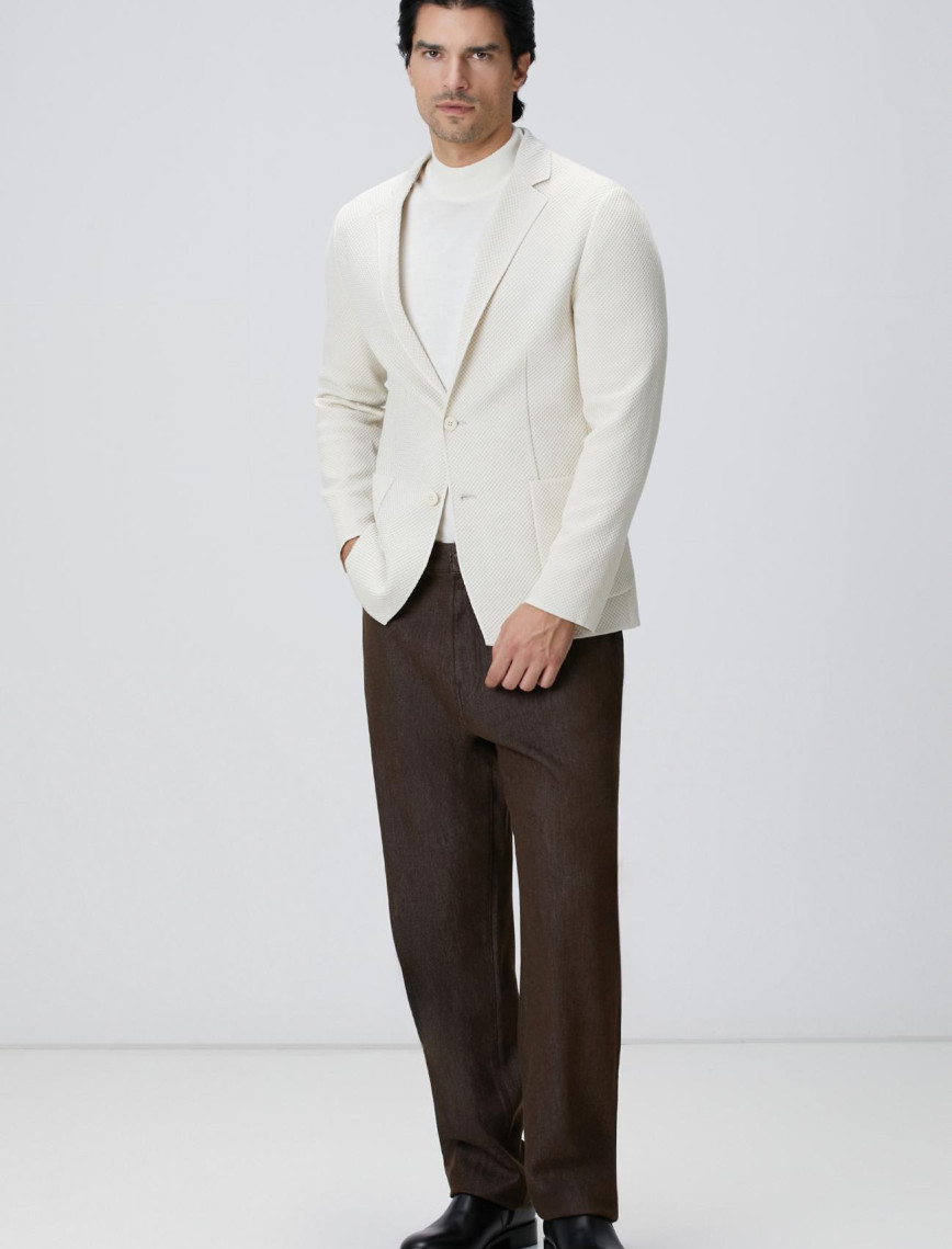 Network Erkek Beyaz Yün Karışımlı Kazak Network Erkek Beyaz Yün Karışımlı Kazak