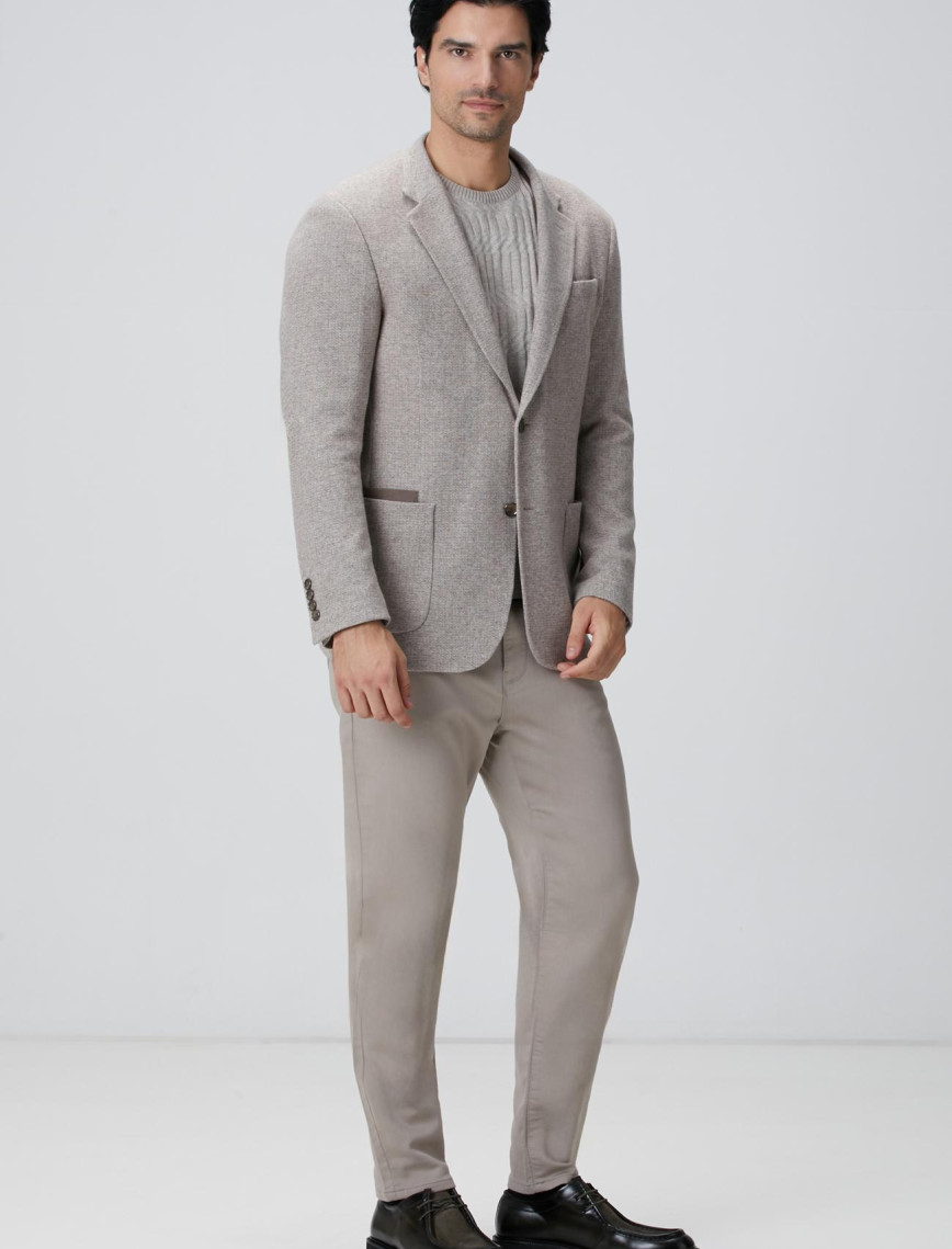 Network Erkek Bej Yün Karışımlı Kazak Network Erkek Bej Yün Karışımlı Kazak