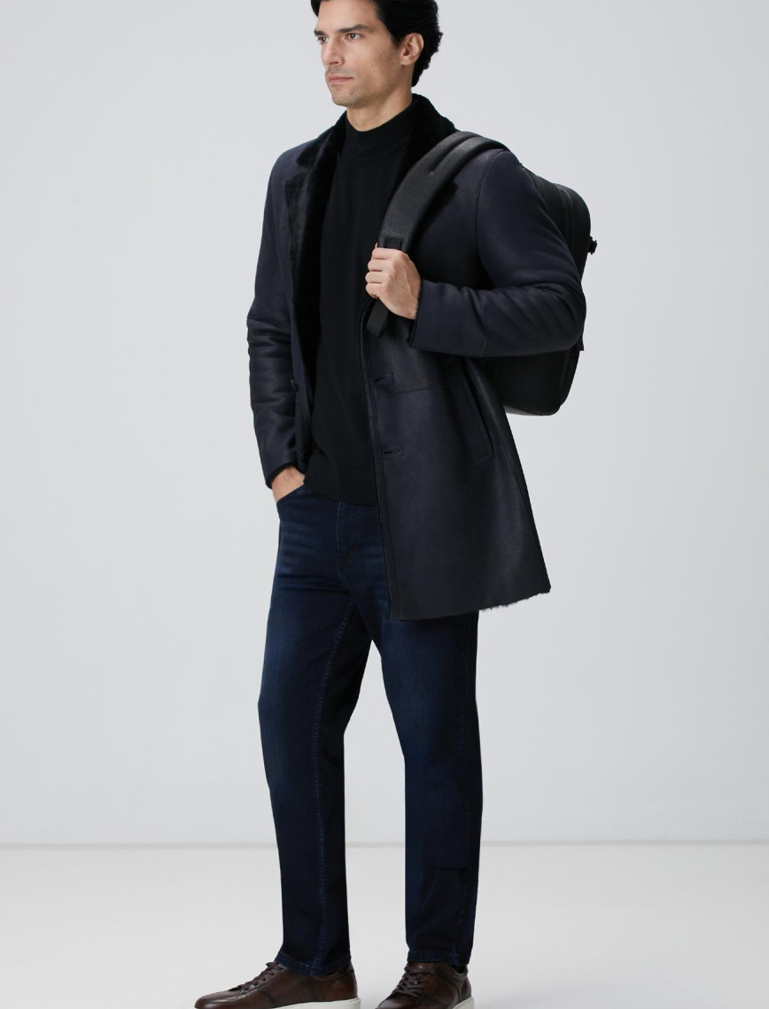 Network Erkek Siyah Yün Karışımlı Kazak Network Erkek Siyah Yün Karışımlı Kazak