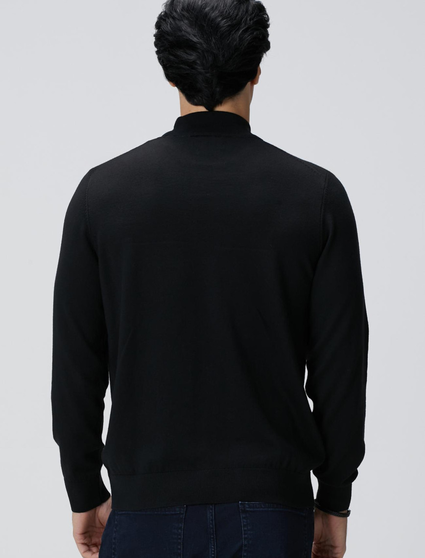 Network Erkek Siyah Yün Karışımlı Kazak Network Erkek Siyah Yün Karışımlı Kazak