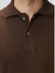 Network Erkek Kahverengi Polo Yaka Keten Karışımlı Triko Kazak Network Erkek Kahverengi Polo Yaka Keten Karışımlı Triko Kazak