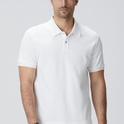 Network Erkek Beyaz Waffle Dokulu T-shirt Network Erkek Beyaz Waffle Dokulu T-shirt