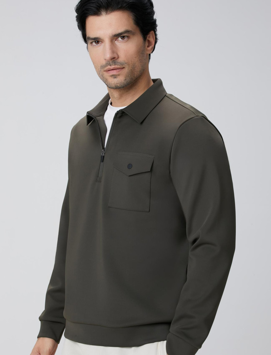 Network Erkek N-Tech Haki Sweatshirt Network Erkek N-Tech Haki Sweatshirt