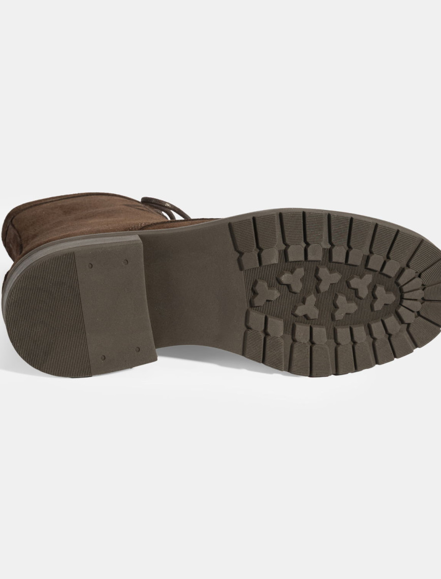 Kadın Kahve Bağcık Detaylı Süet Bot Kadın Kahve Bağcık Detaylı Süet Bot