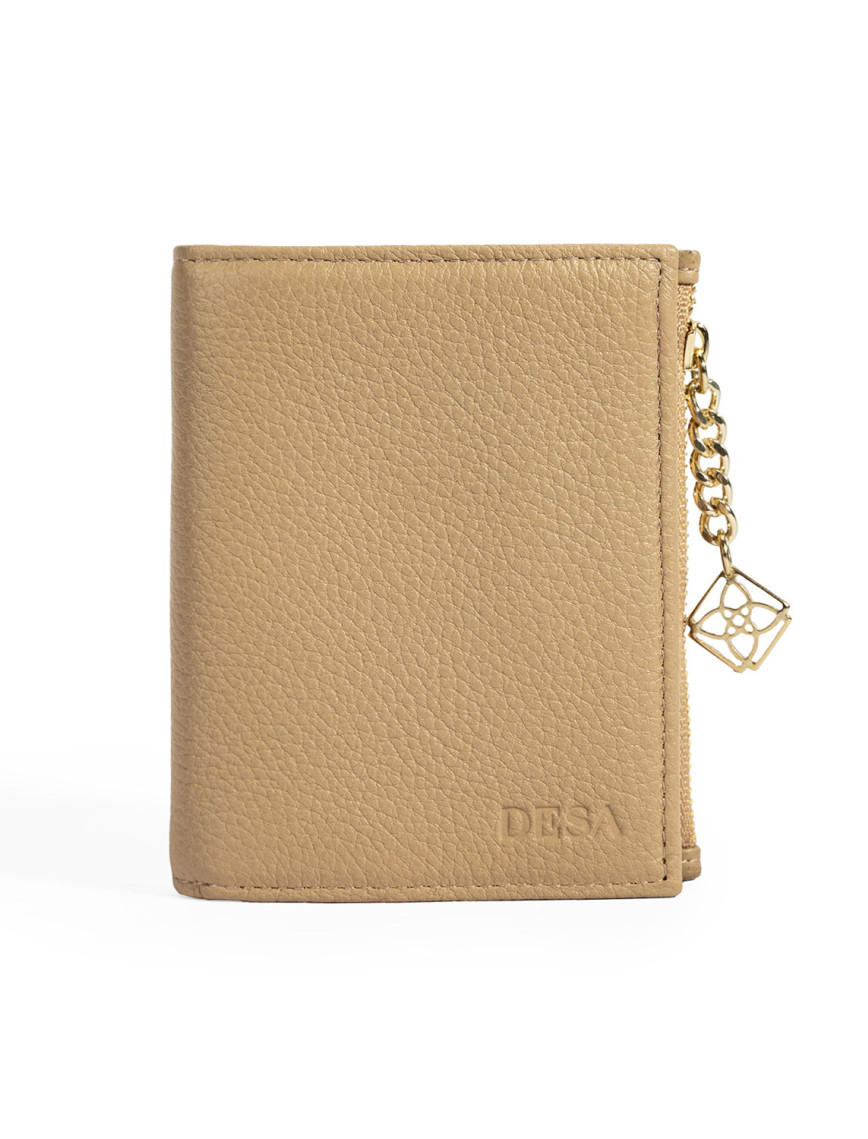 Kadın Bej Zincir Detaylı Deri Cüzdan Kadın Bej Zincir Detaylı Deri Cüzdan