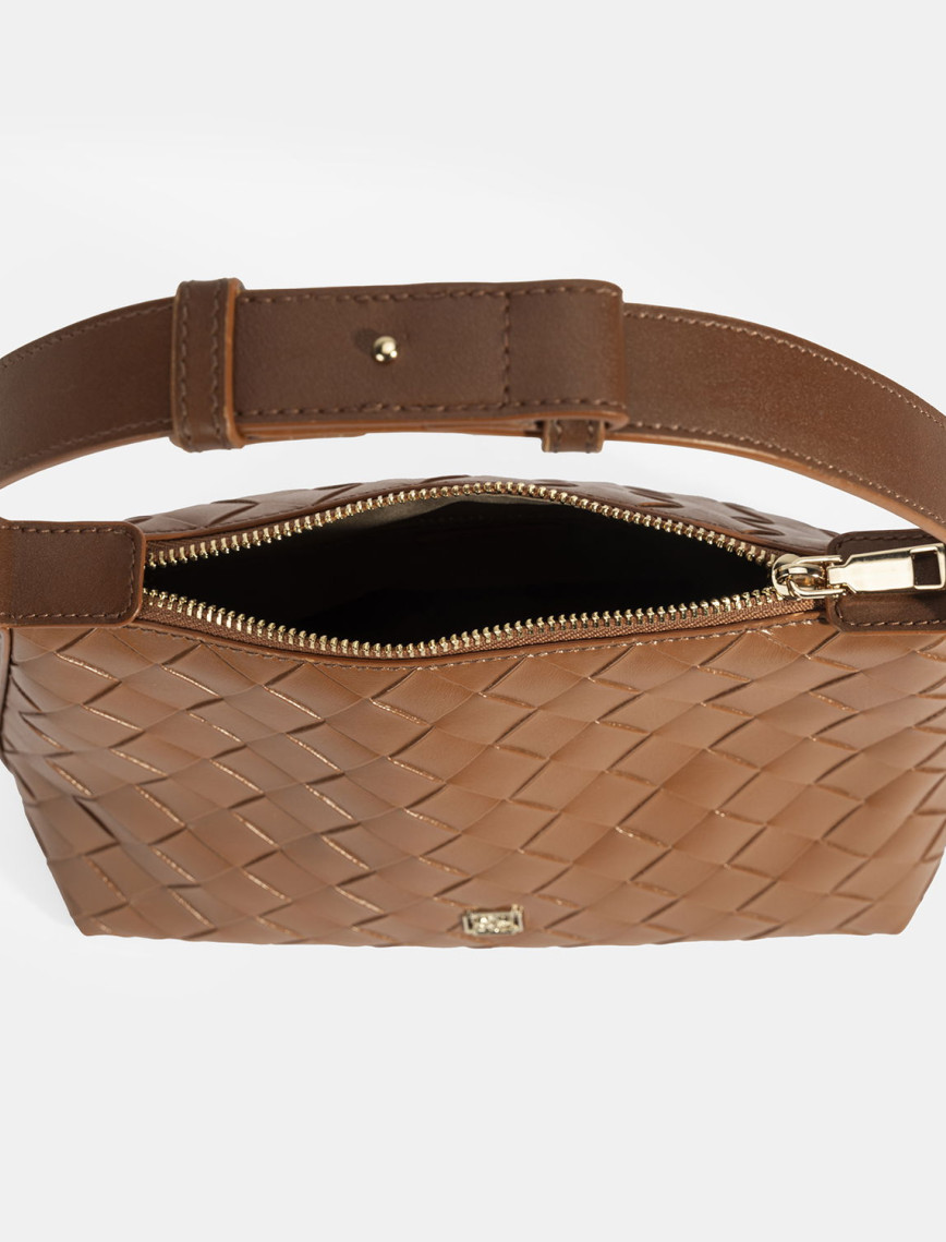 Kadın Taba Örgü Baskılı El Çantası