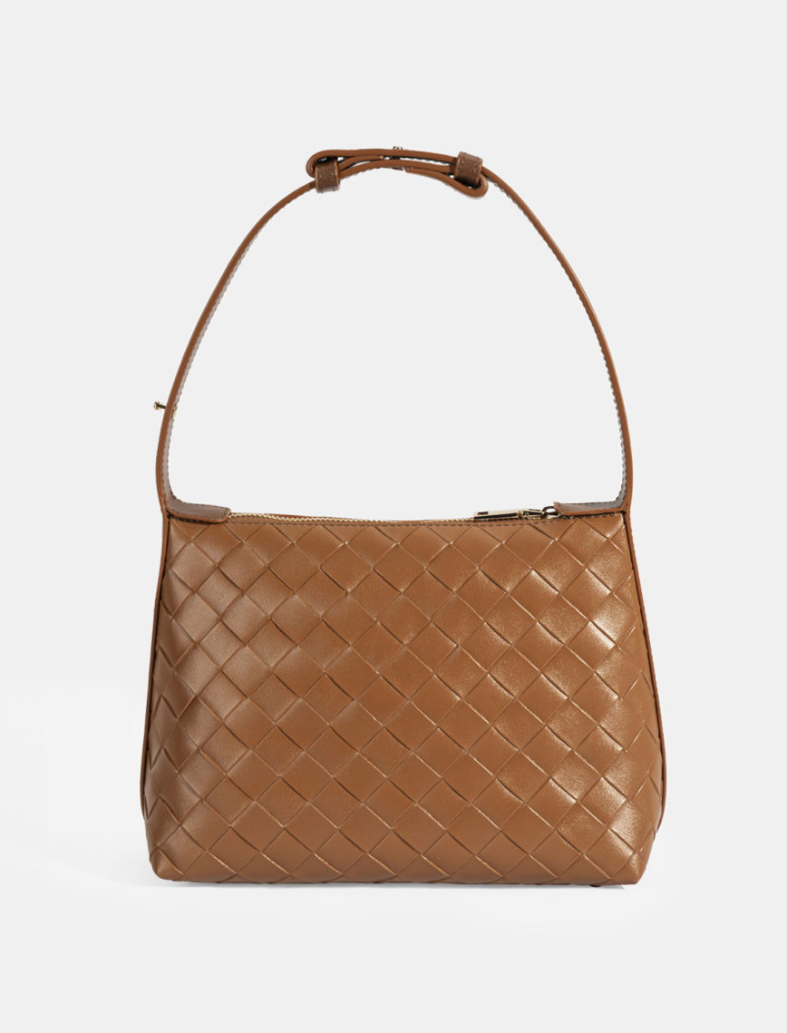 Kadın Taba Örgü Baskılı El Çantası