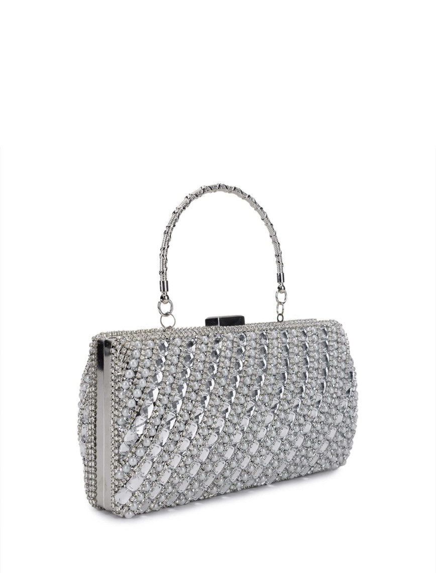 Tamer Tanca Kadın Vegan Gri Abiye Çanta Tamer Tanca Kadın Vegan Gri Abiye Çanta