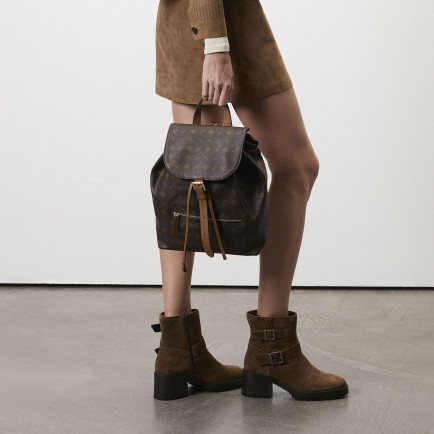 Brices Kemer Aksesuarlı Taba Kadın Topuklu Süet Bot