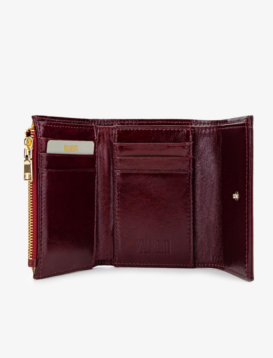 Valmenti Kadın Hakiki Deri Bordo Cüzdan