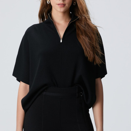 Network Kadın Siyah Bol Form Basic Triko Kazak Network Kadın Siyah Bol Form Basic Triko Kazak