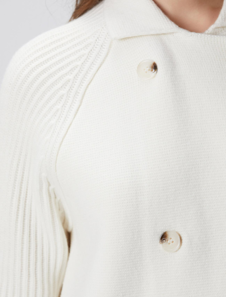 Network Kadın Kırık Beyaz Yün Karışımlı Triko Ceket Network Kadın Kırık Beyaz Yün Karışımlı Triko Ceket