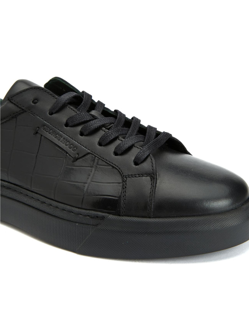 George Hogg Erkek Siyah Deri Sneaker George Hogg Erkek Siyah Deri Sneaker