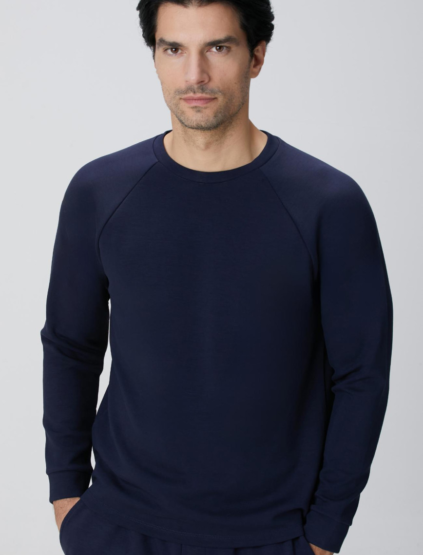 Network Erkek Lacivert Bisiklet Yaka Basic Sweatshirt Network Erkek Lacivert Bisiklet Yaka Basic Sweatshirt