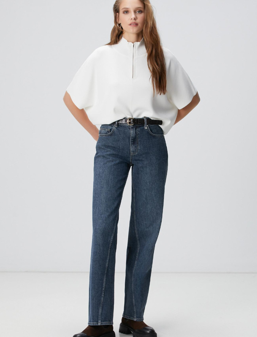 Network Kadın Kırık Beyaz Bol Form Basic Triko Kazak Network Kadın Kırık Beyaz Bol Form Basic Triko Kazak