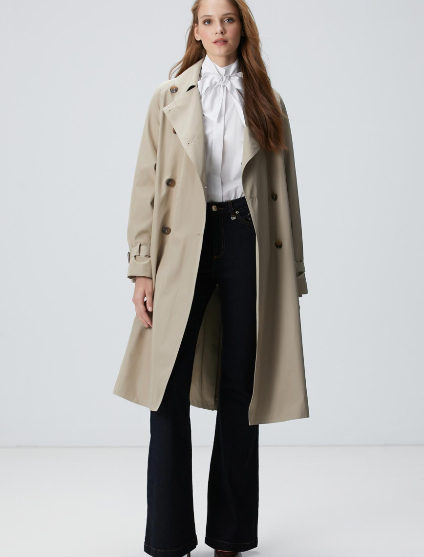 Network Kadın Bej Trench Coat Network Kadın Bej Trench Coat
