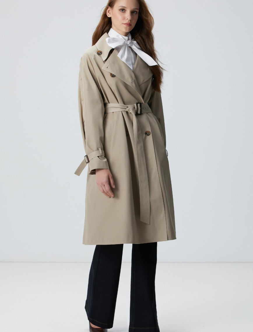 Network Kadın Bej Trench Coat Network Kadın Bej Trench Coat