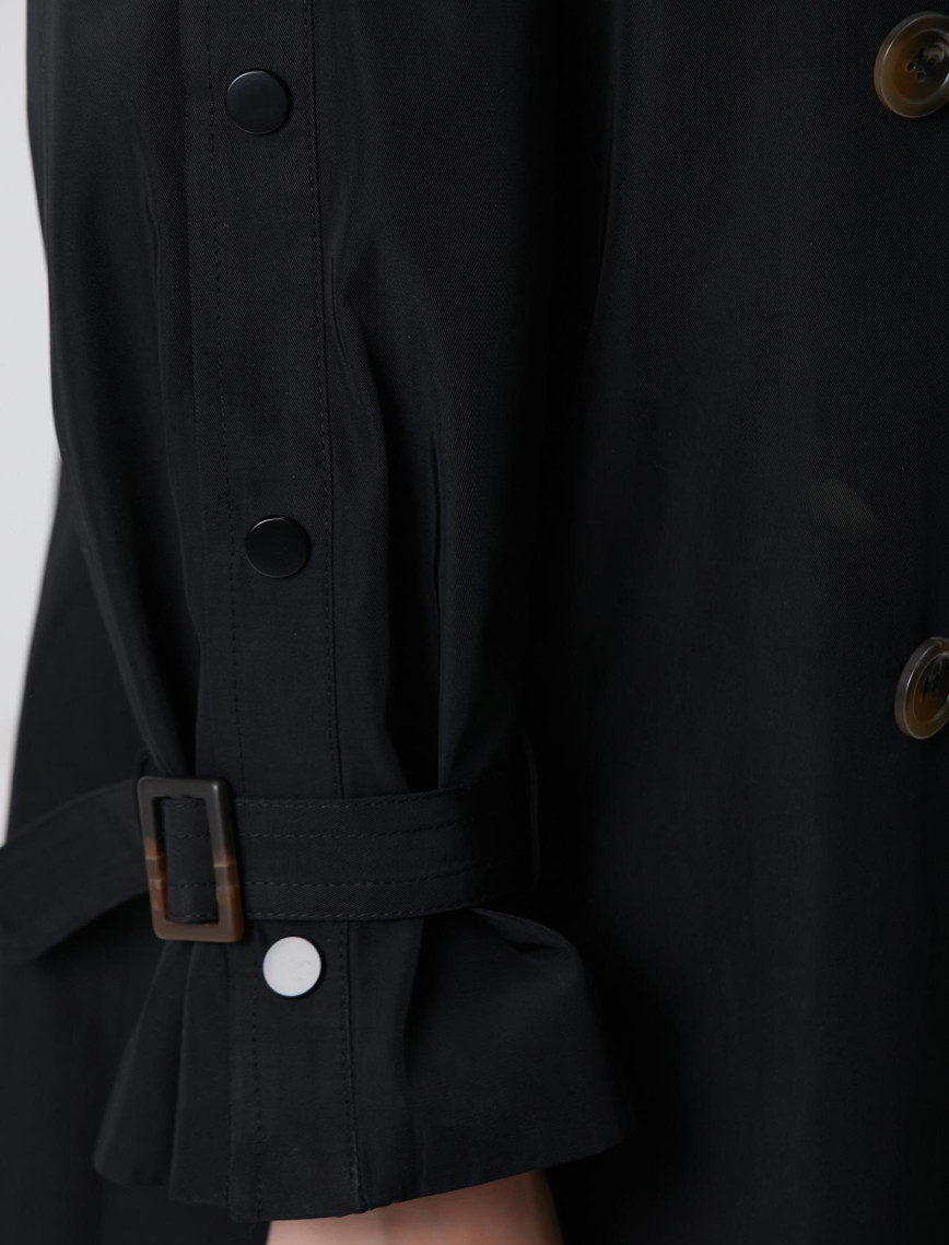 Network Kadın Siyah Trench Coat Network Kadın Siyah Trench Coat