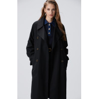 Network Kadın Siyah Trench Coat Network Kadın Siyah Trench Coat