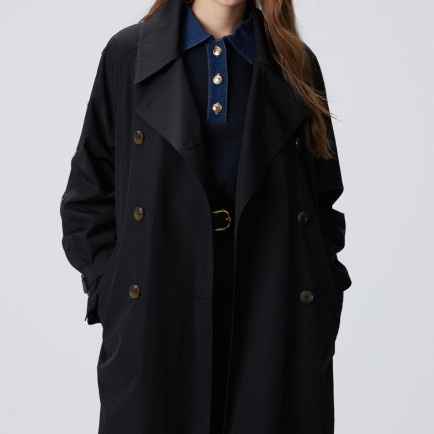 Network Kadın Siyah Trench Coat Network Kadın Siyah Trench Coat