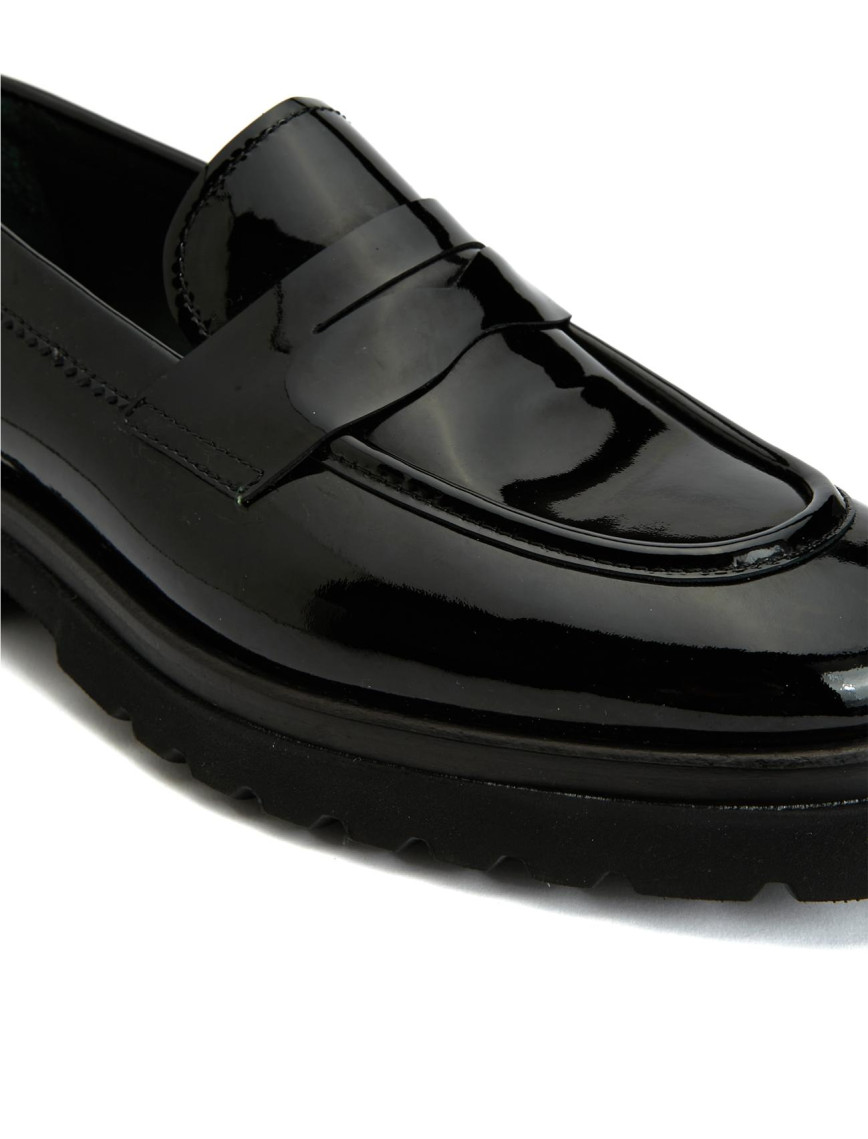 George Hogg Kadın Siyah Deri Loafer George Hogg Kadın Siyah Deri Loafer