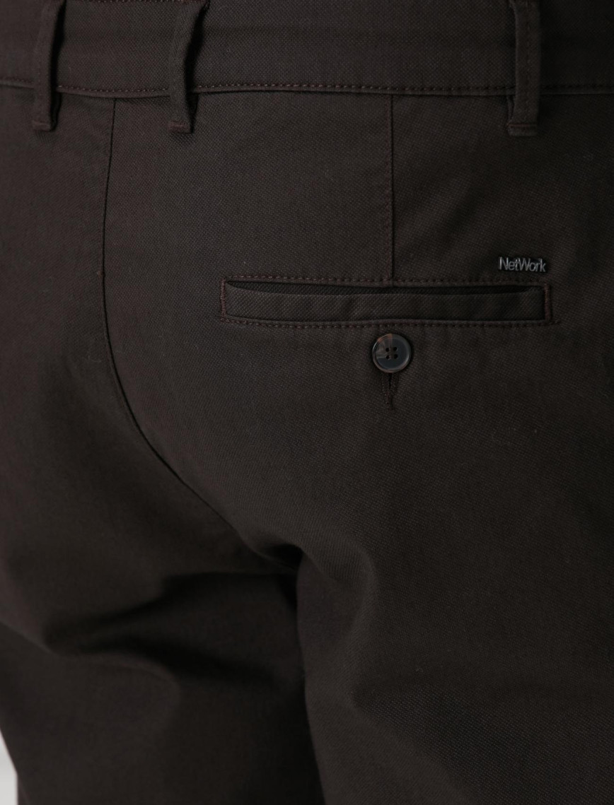 Network Erkek Kahverengi Sepet Örgü Desenli Chino Pantolon Network Erkek Kahverengi Sepet Örgü Desenli Chino Pantolon